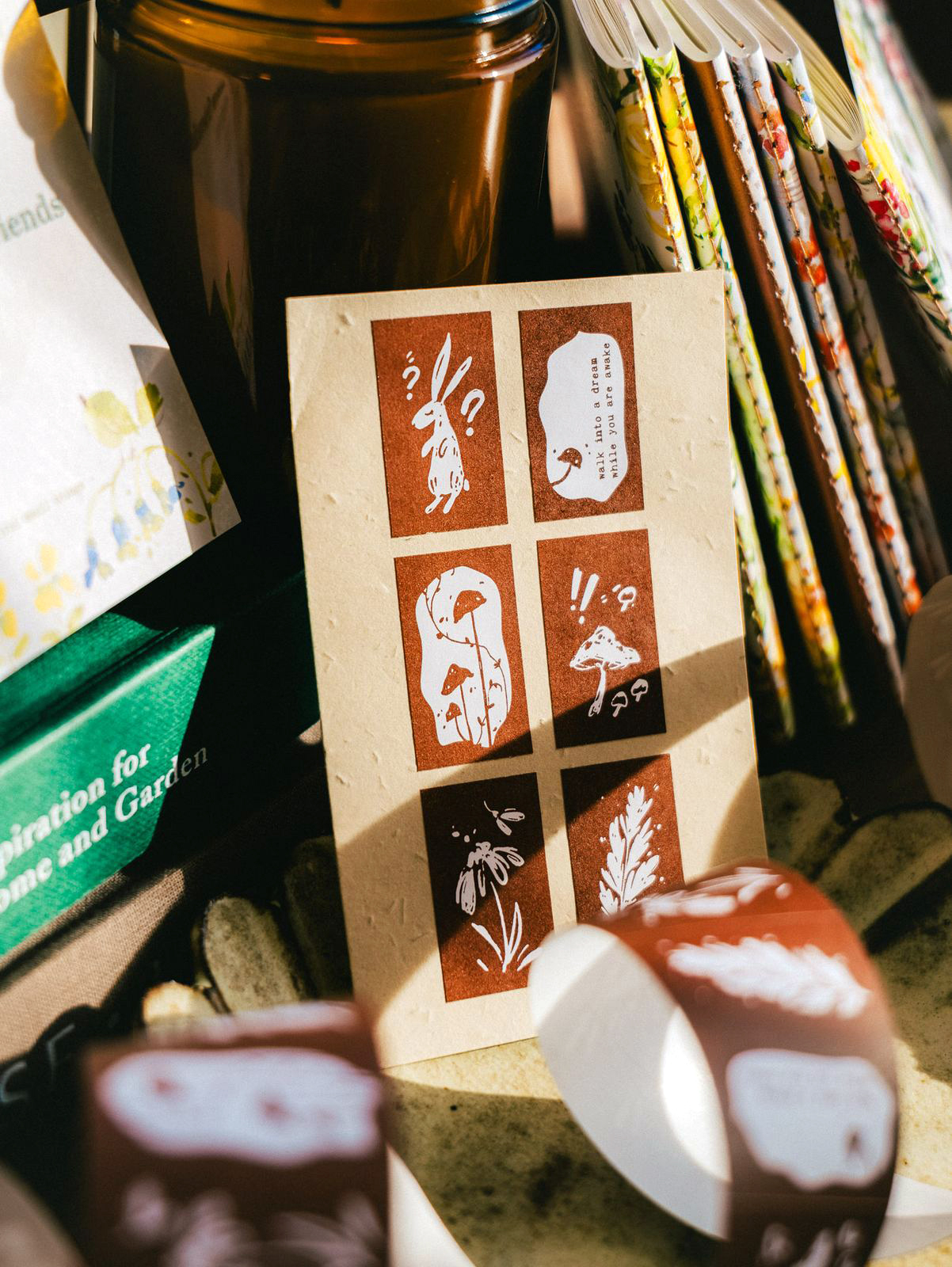 Meow Illustration Label Sticker Roll - Wonderland Rabbits
