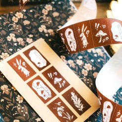 Meow Illustration Label Sticker Roll - Wonderland Rabbits