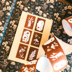 Meow Illustration Label Sticker Roll - Wonderland Rabbits