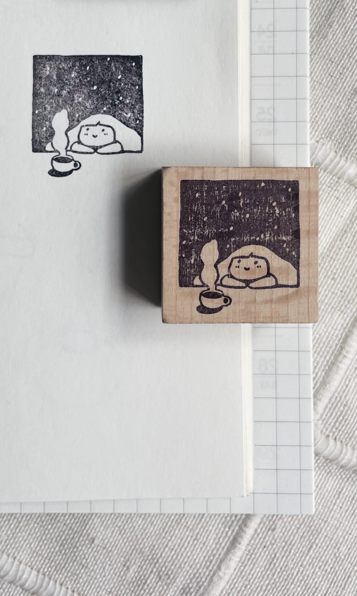 Ms Bulat Rubber Stamp - Warm Cuppa
