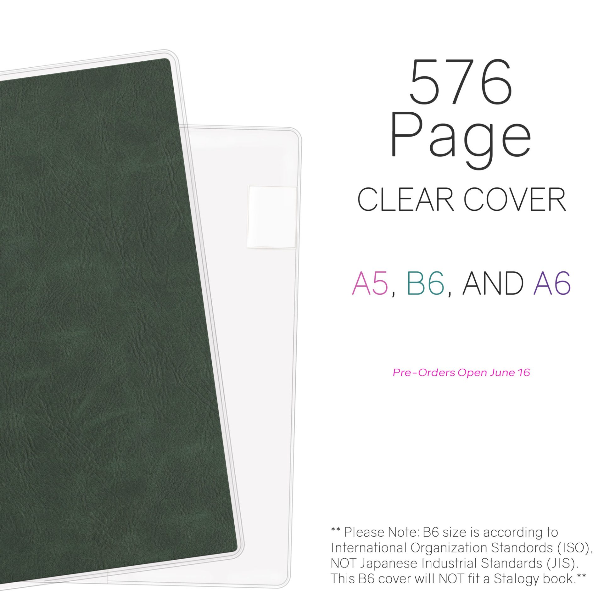 Wonderland222 Clear Cover for Notebook / Planner - 576 pages