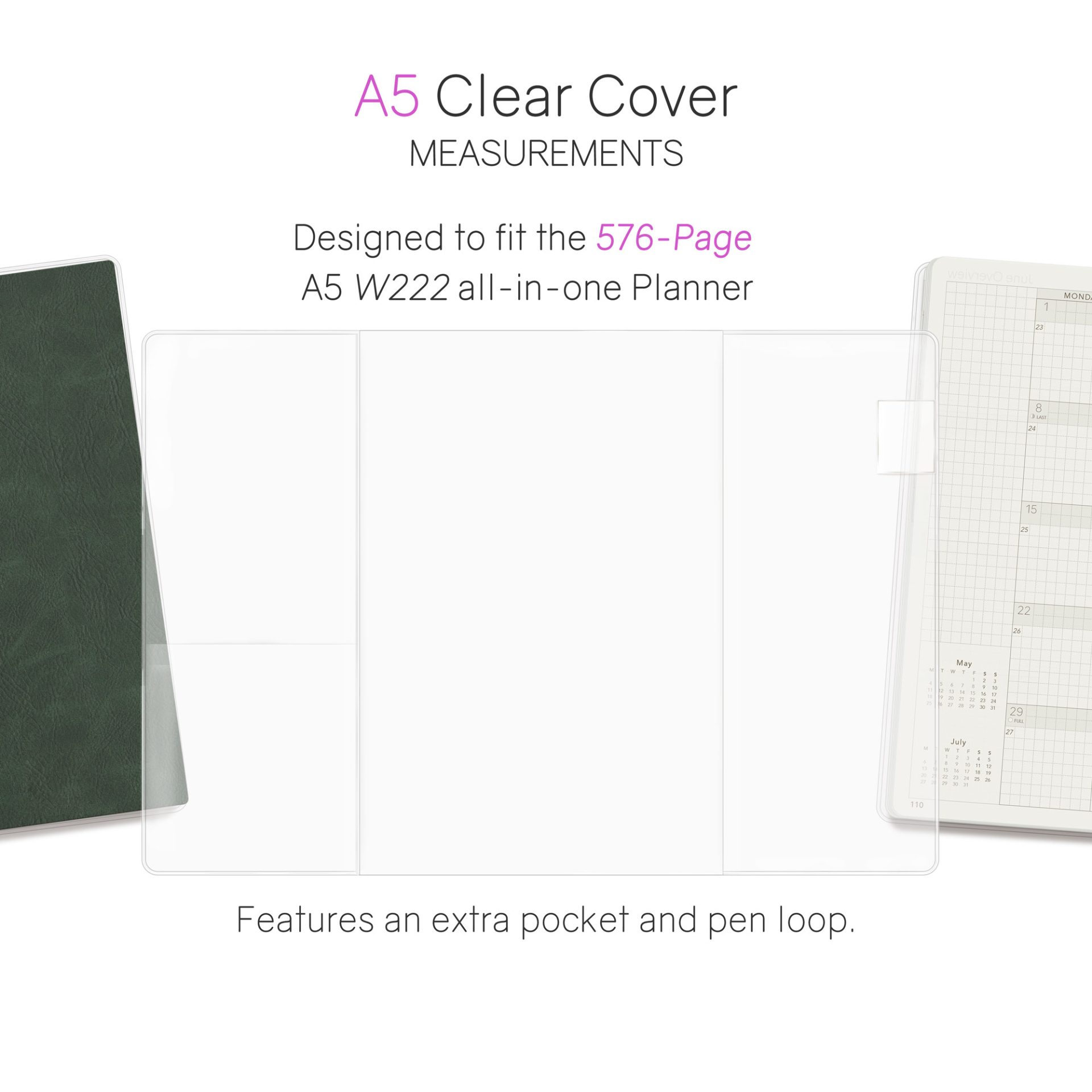 Wonderland222 Clear Cover for Notebook / Planner - 576 pages