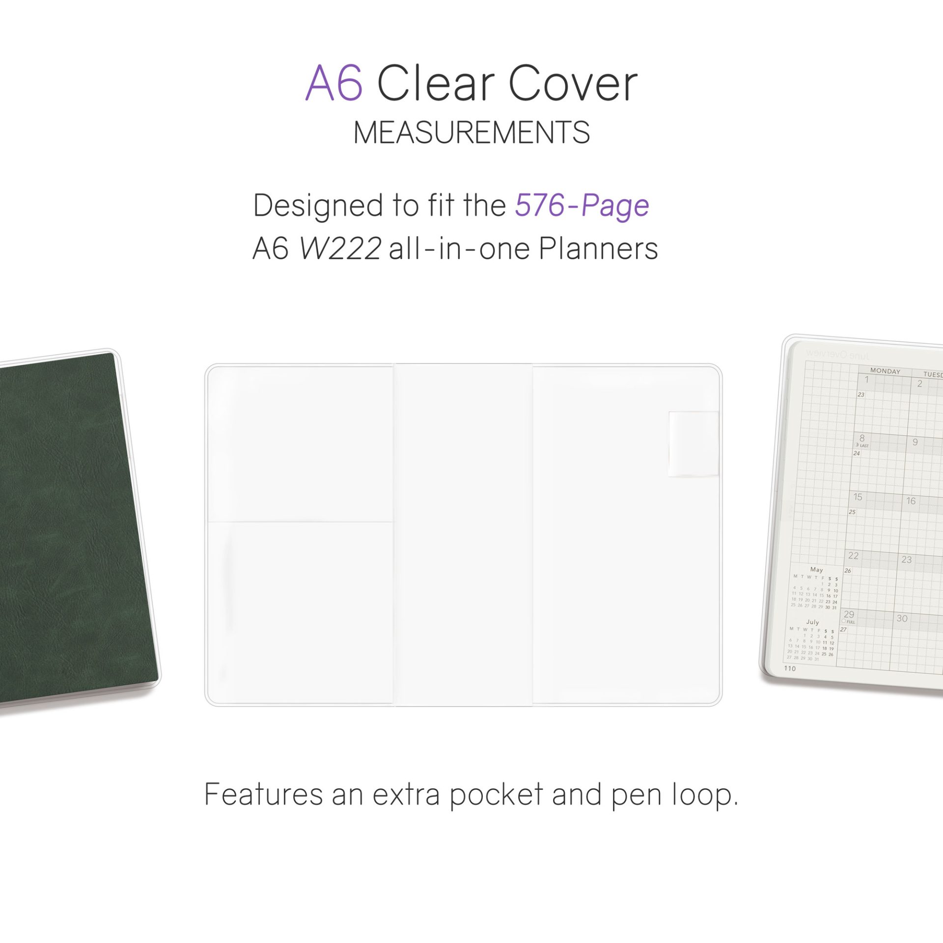 Wonderland222 Clear Cover for Notebook / Planner - 576 pages
