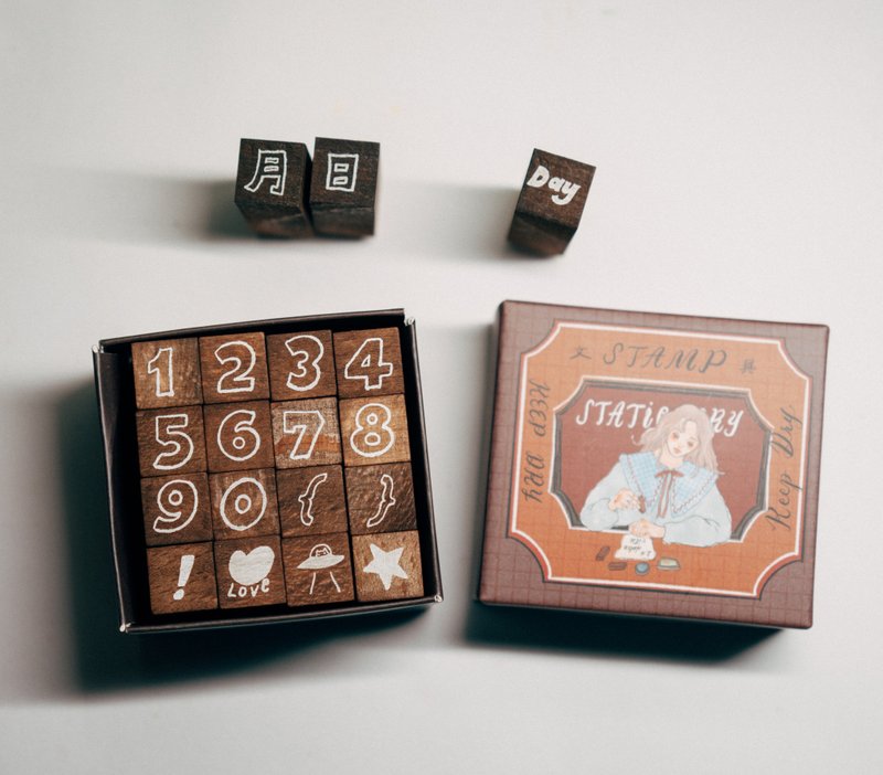 La Dolce Vita Wooden Stamp Set - Numbers (16 Pieces) - Image 2