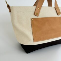 The Superior Labor Engineer Shoulder Bag XS - Natural with Black Bottom