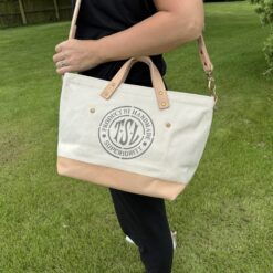 The Superior Labor Engineer Shoulder Bag XS - Natural with Leather Bottom - Image 7