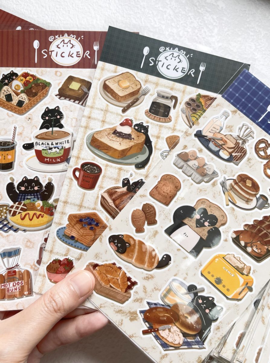 Xiami Studio Cat and Food Stickers