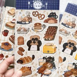 Xiami Studio Cat and Food Stickers