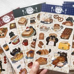 Xiami Studio Cat and Food Stickers