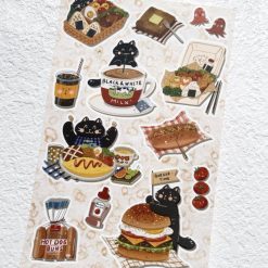 Xiami Studio Cat and Food Stickers