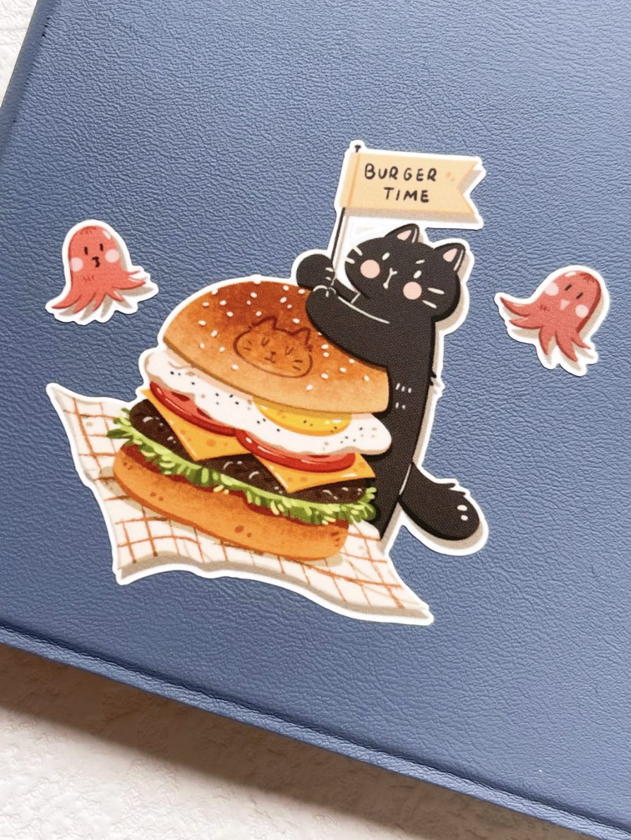 Xiami Studio Cat and Food Stickers