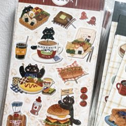 Xiami Studio Cat and Food Stickers