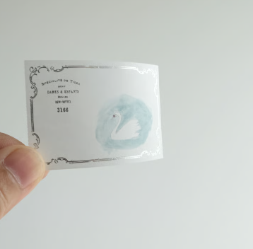 Yohaku RH-001 Foil Stamped Roll Sticky Notes - Swan