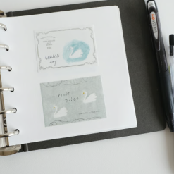 Yohaku RH-001 Foil Stamped Roll Sticky Notes - Swan