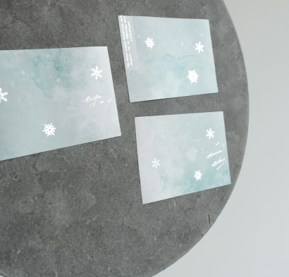 Yohaku RH-002 Foil Stamped Roll Sticky Notes - Yukinohana