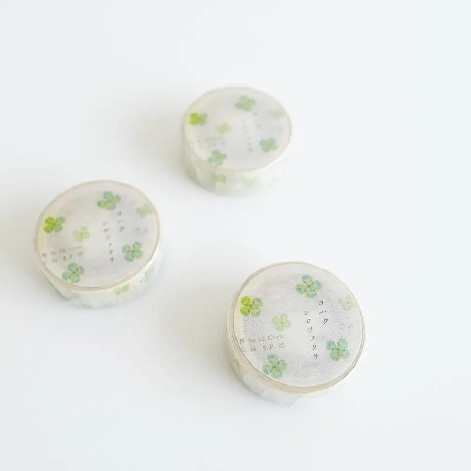 Yohaku Washi Tape 132 - White Clover