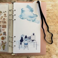 Miso Paper A5 Slim Ring Binder Dashboard With Elastic - At My Desk - Image 2