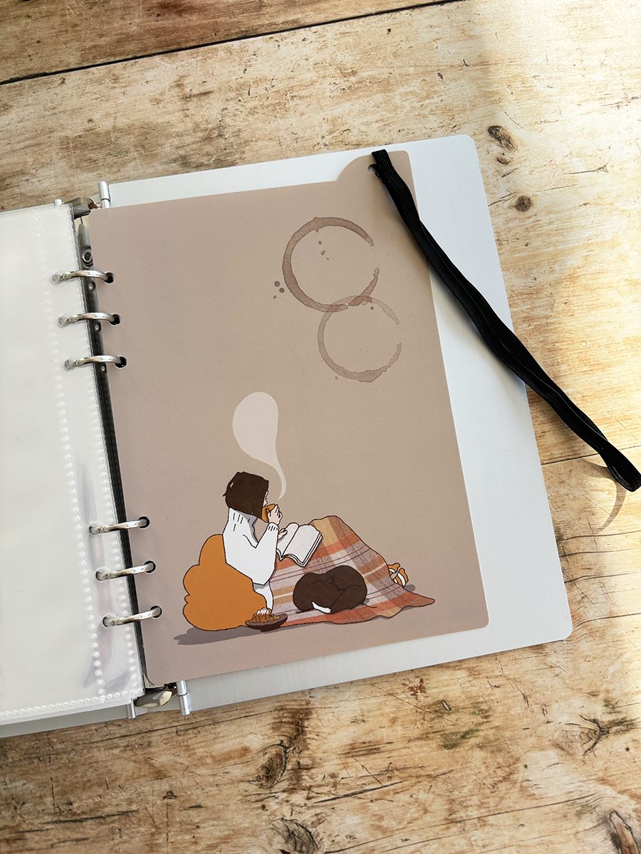 Miso Paper A5 Ring Binder Dashboard With Elastic - Cosy Time - Image 3