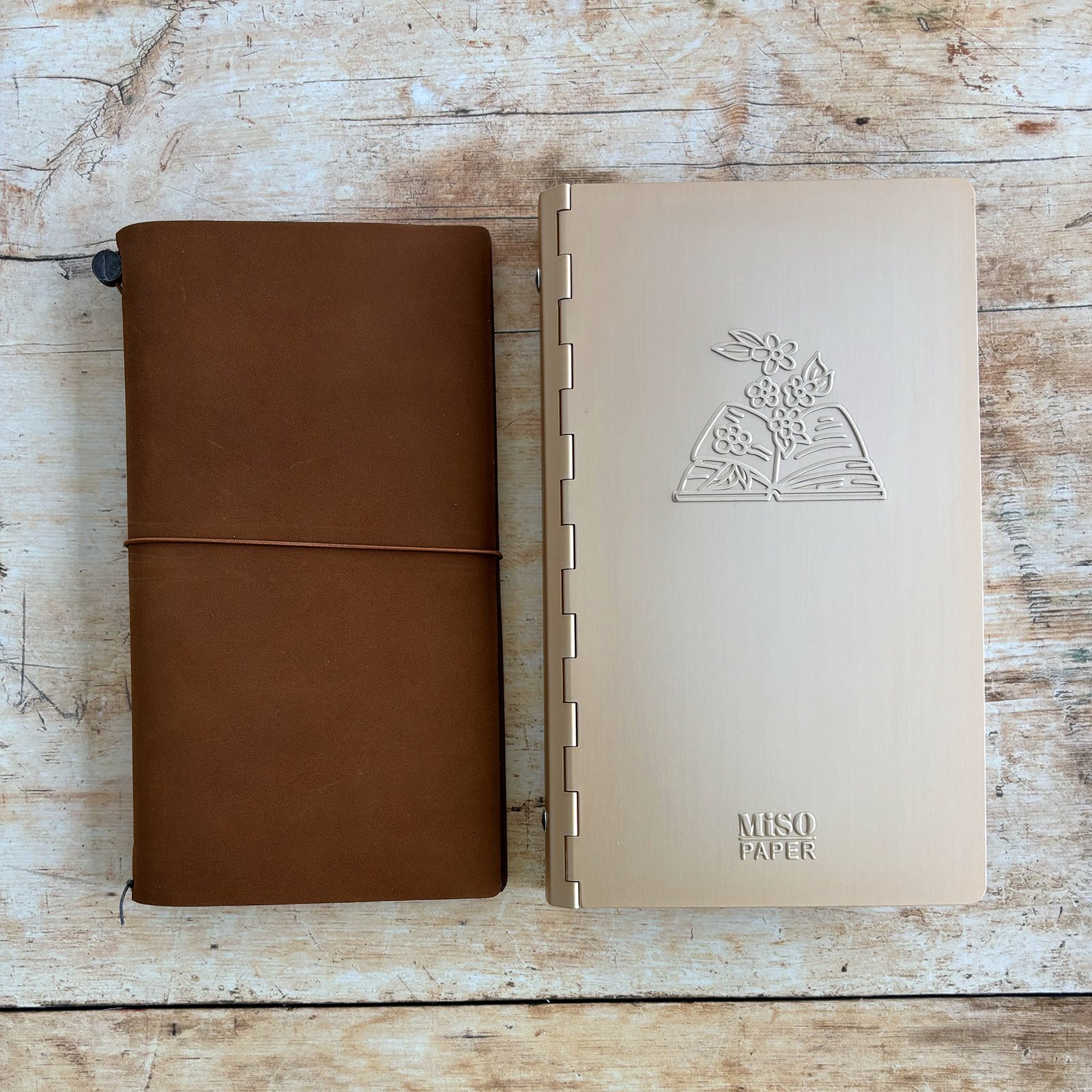 Miso Paper A5 Slim Aluminium Ring Binder - Sticker and Tape Storage