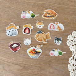 Active Corporation Matchbox Flake Stickers – Shiba Inu and Snacks — gallery