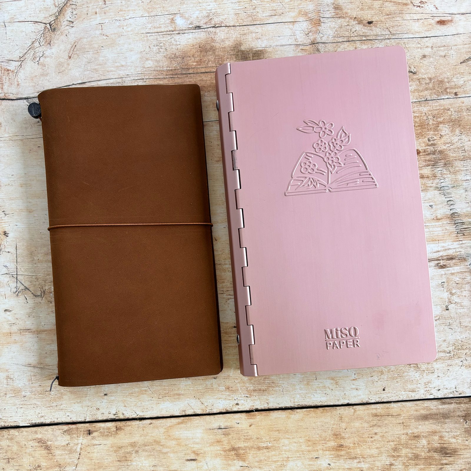 Miso Paper A5 Slim Aluminium Ring Binder - Sticker and Tape Storage