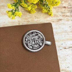 Miso Paper Coffee Embroidery Patches