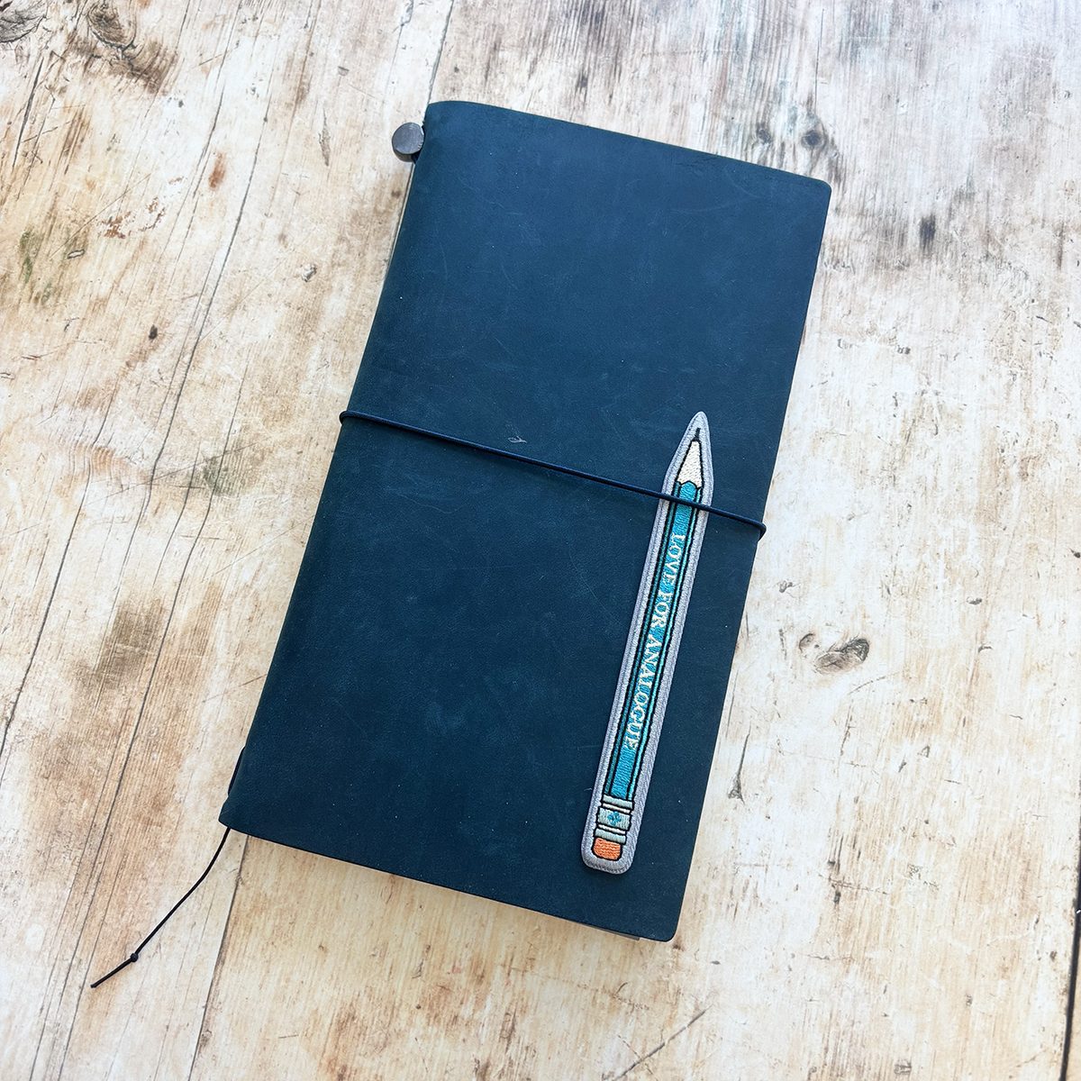 Baum-kuchen Pencil Patch - Love for Analogue Forest Color on Blue Traveler's Notebook