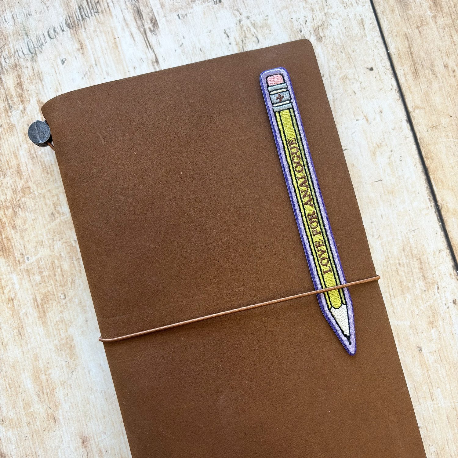 Baum-kuchen Pencil Patch - Love for Analogue Citron Color on Camel Traveler's Notebook