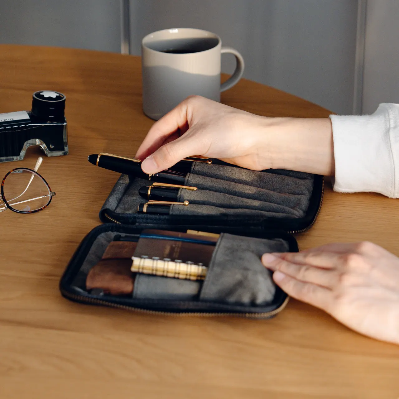 &Liebe Leather Stationery Pouch