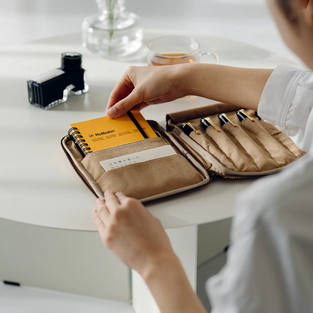 &Liebe Leather Stationery Pouch
