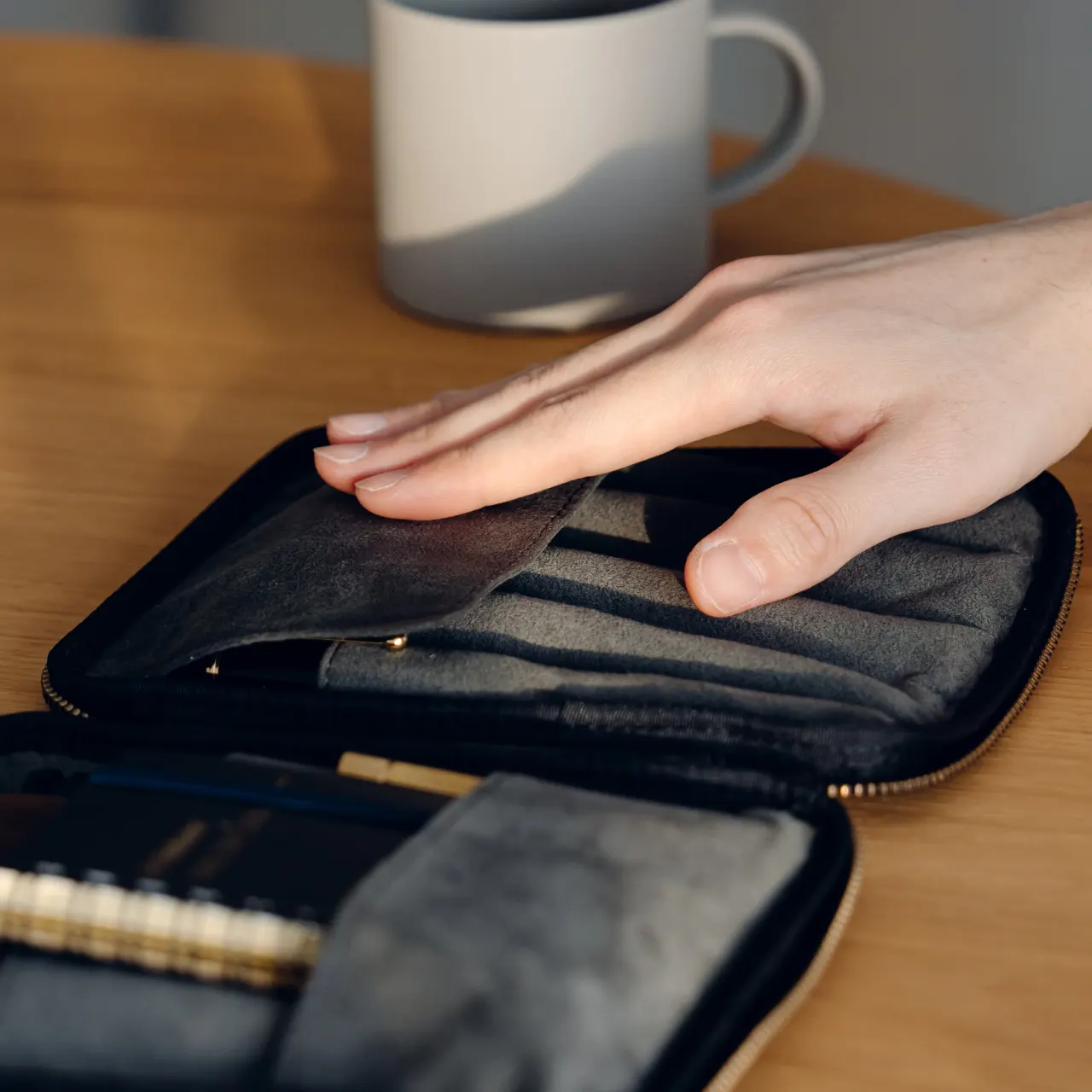 &Liebe Leather Stationery Pouch