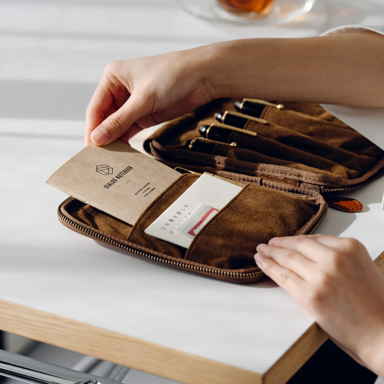 &Liebe Leather Stationery Pouch