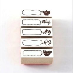 Sanby x Avec Amour Rubber Stamp Set - Cat Speech Bubbles