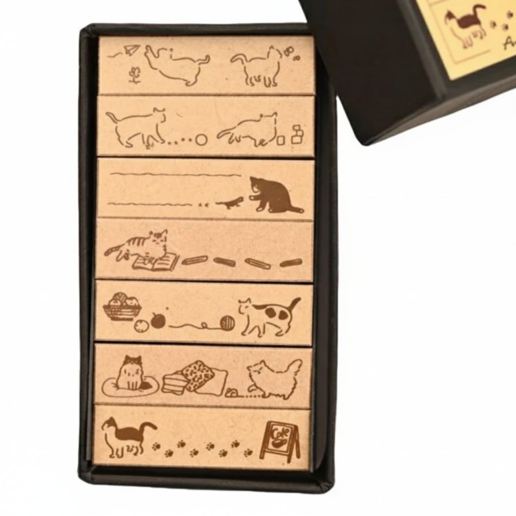 Avec Amour Rubber Stamp Set - Cats