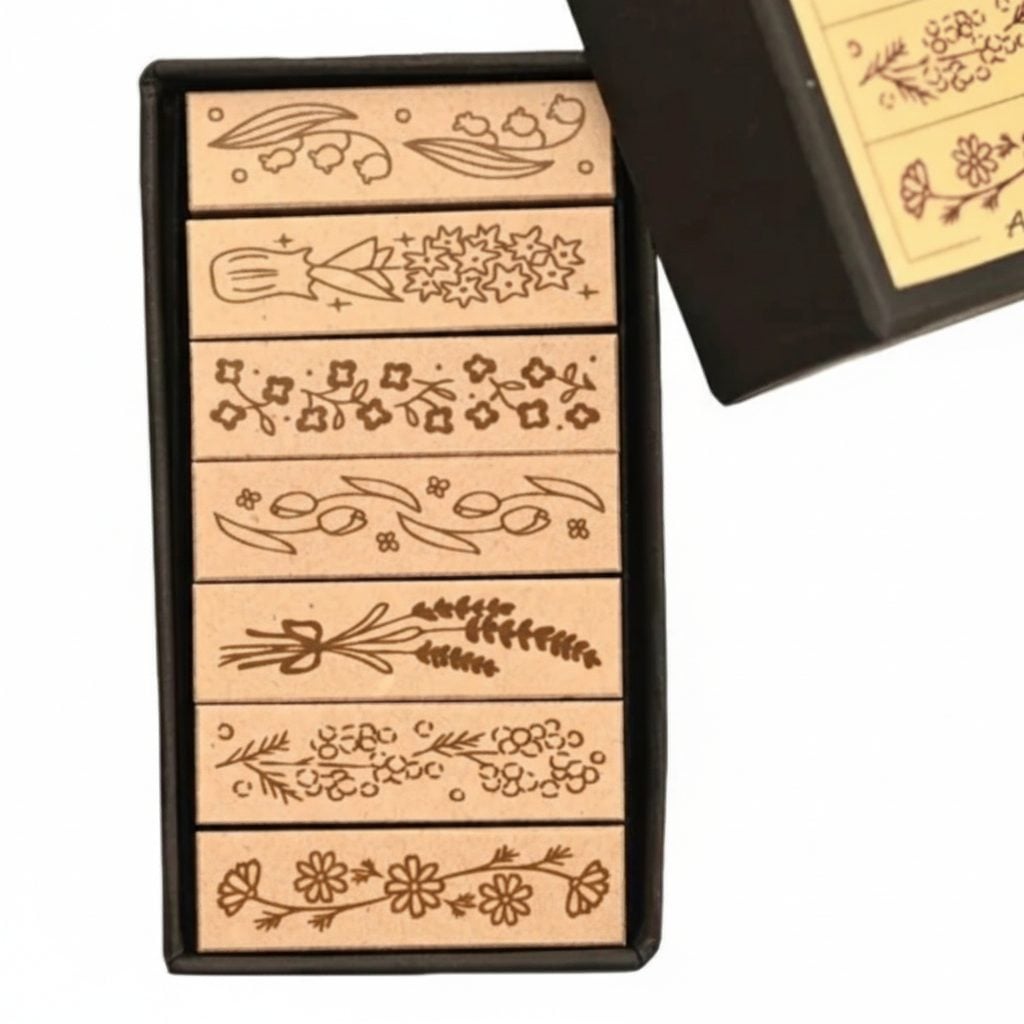 Avec Amour Rubber Stamp Set - Flowers