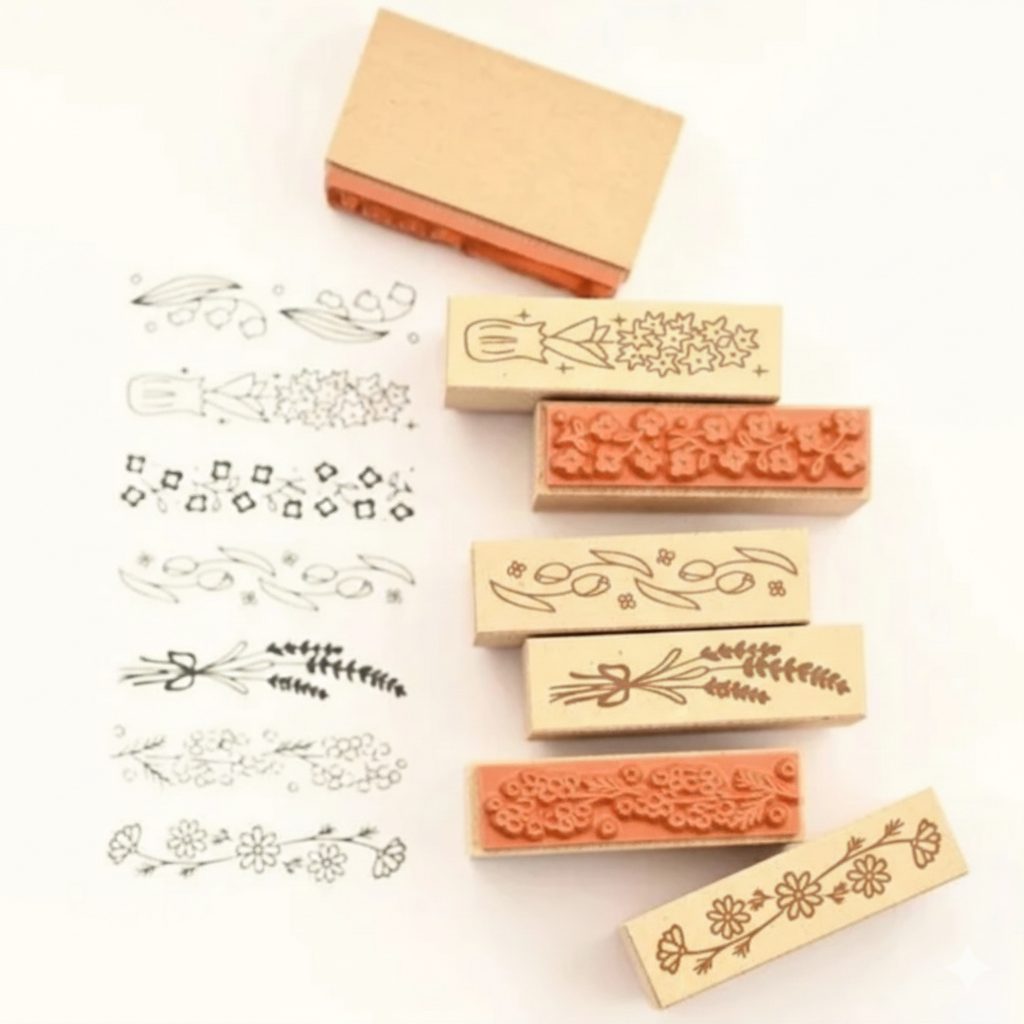 Avec Amour Rubber Stamp Set - Flowers