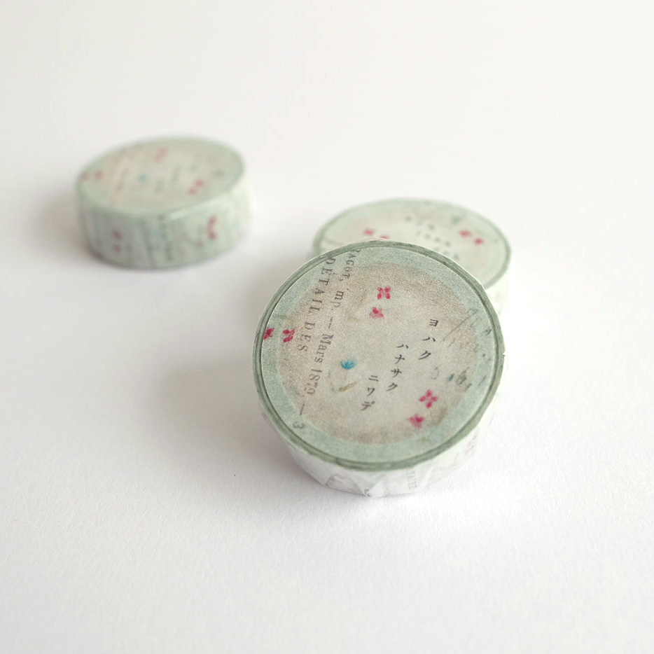 Yohaku Washi tape 068 - Flower Garden - Image 2