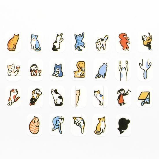 Bande Masking Roll Sticker – Planner People – Cats Everywhere — gallery