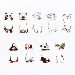 Bande Masking Roll Sticker – Sandwich – Black and White Animals — gallery