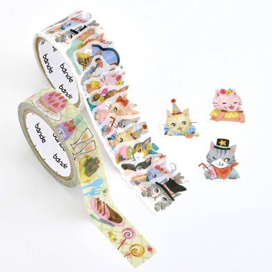 Bande Masking Roll Sticker Set – Cat Party
