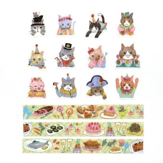 Bande Masking Roll Sticker Set – Cat Party — gallery