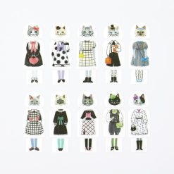 Bande Masking Roll Sticker Set – Dress-Up – Monochrome Cat Club — gallery