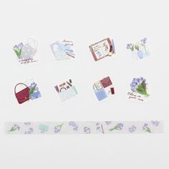 Bande Masking Roll Sticker Set – Flowers in My Bag – Iris Letter Bag — gallery