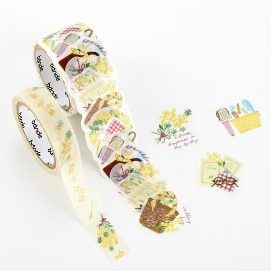 Bande Masking Roll Sticker Set – Flowers in My Bag – Rapeseed Blossom Stroll