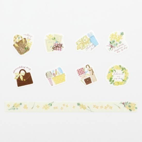 Bande Masking Roll Sticker Set – Flowers in My Bag – Rapeseed Blossom Stroll — gallery