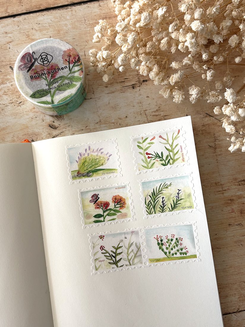 Baum-kuchen Stamp Washi Tape - No. 30 California Natives