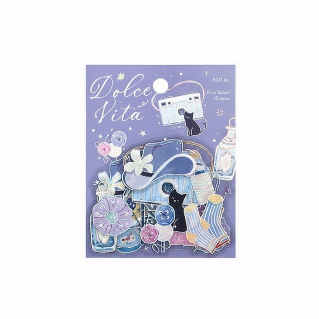 BGM Foil-Stamped Clear Stickers – Dolce Vita – Pieces of Daily Life
