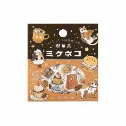 BGM Foil-Stamped Flake Stickers – Kissa Cat Cafe – Calico Cat
