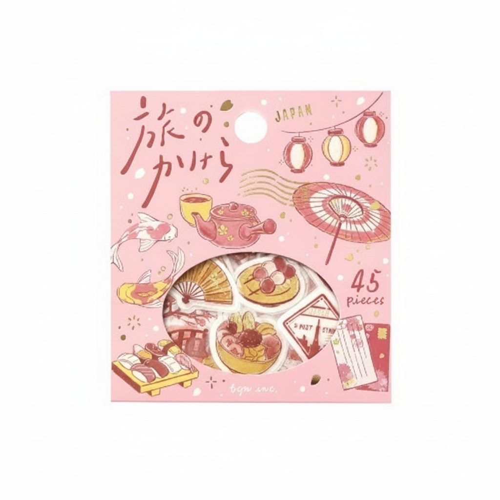 BGM Foil-Stamped Flake Stickers – Travel Fragments – To Japan