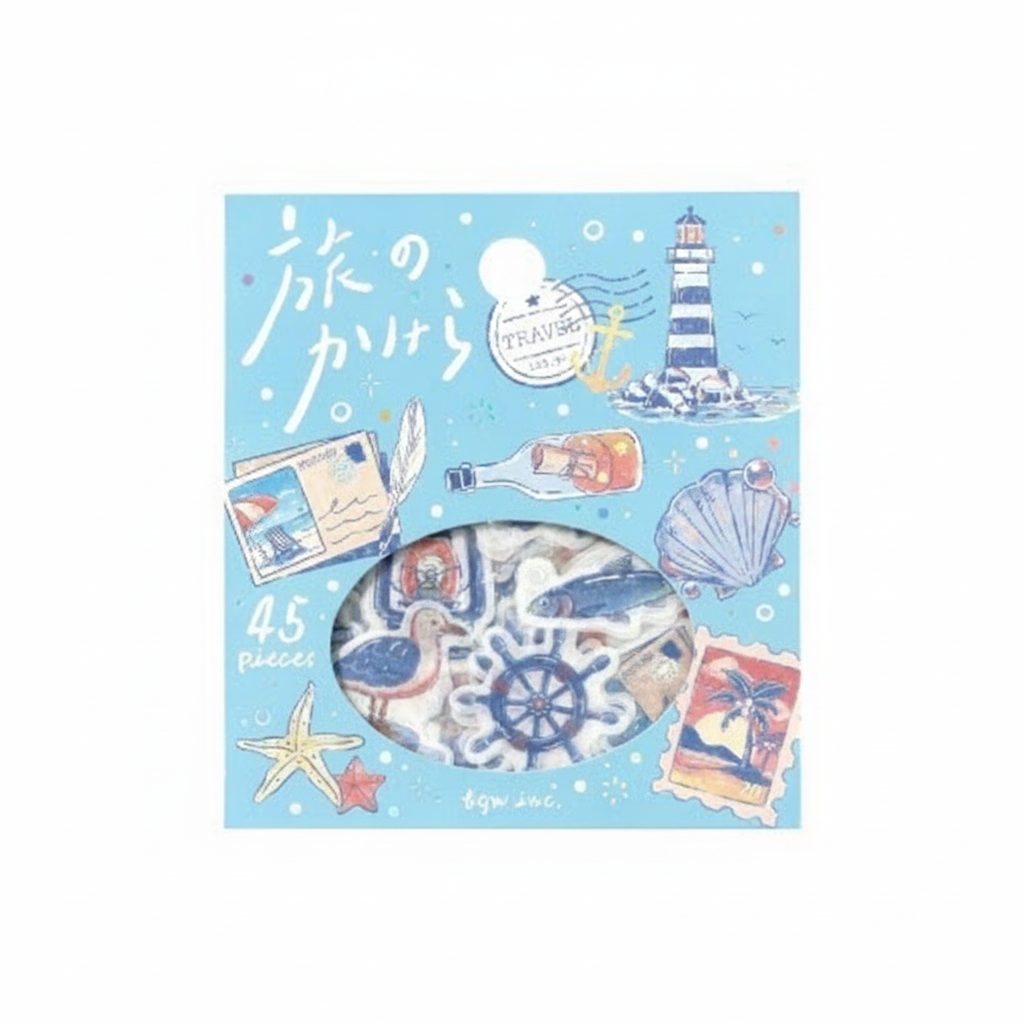 BGM Foil-Stamped Flake Stickers – Travel Fragments – To the Sea